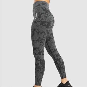 Gymshark Women's Adapt Camo Seamless Leggings Black Gray